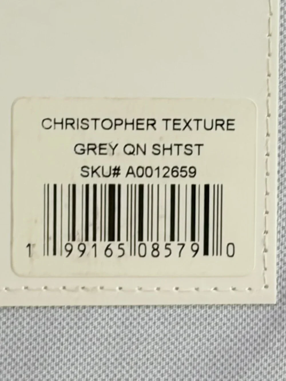 Tommy Hilfiger Queen CHRISTOPHER TEXTURE GRAY Sheet Set 100% Percale Cotton
